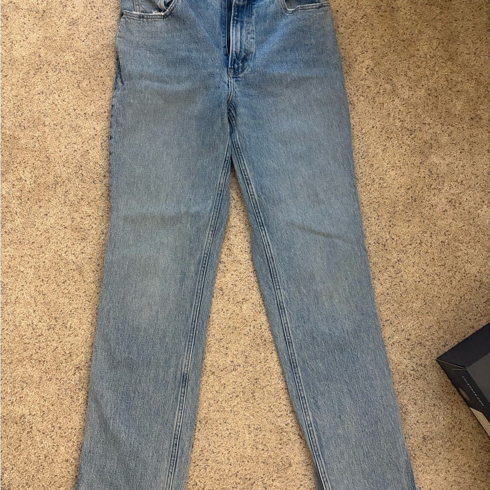 Abercrombie & Fitch Light Blue 90s Straight Ultra High Rise